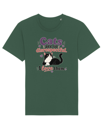 Funny Cat Lover Quote Disrespectful Cat Humor Sarcastic Feline Owner Bottle Green