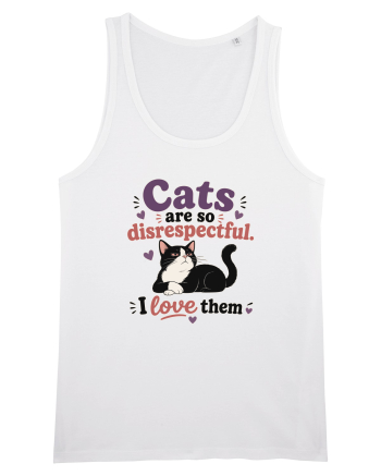 Funny Cat Lover Quote Disrespectful Cat Humor Sarcastic Feline Owner White