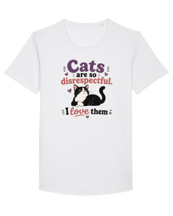 Funny Cat Lover Quote Disrespectful Cat Humor Sarcastic Feline Owner White