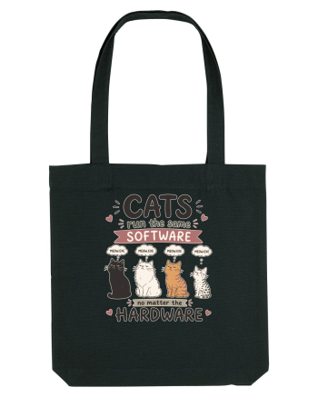 Funny Programmer Cat Lover Coding Humor Software Hardware Cat Quote Black