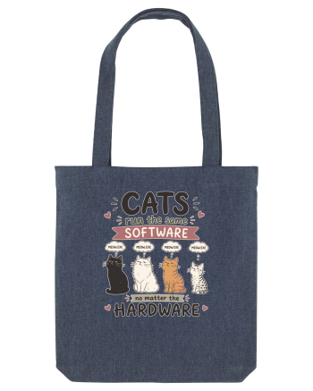 Funny Programmer Cat Lover Coding Humor Software Hardware Cat Quote Midnight Blue