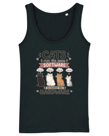 Funny Programmer Cat Lover Coding Humor Software Hardware Cat Quote Black