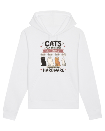 Funny Programmer Cat Lover Coding Humor Software Hardware Cat Quote White