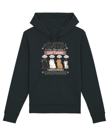Funny Programmer Cat Lover Coding Humor Software Hardware Cat Quote Black