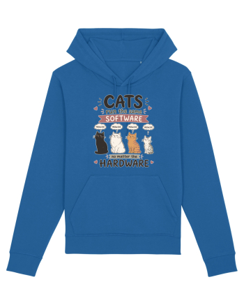 Funny Programmer Cat Lover Coding Humor Software Hardware Cat Quote Royal Blue