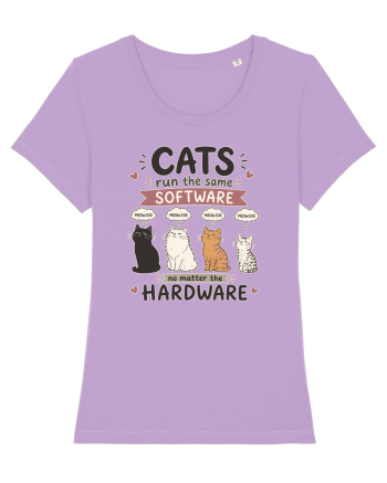 Funny Programmer Cat Lover Coding Humor Software Hardware Cat Quote Lavender Dawn