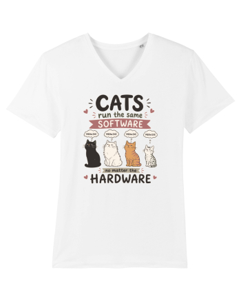 Funny Programmer Cat Lover Coding Humor Software Hardware Cat Quote White