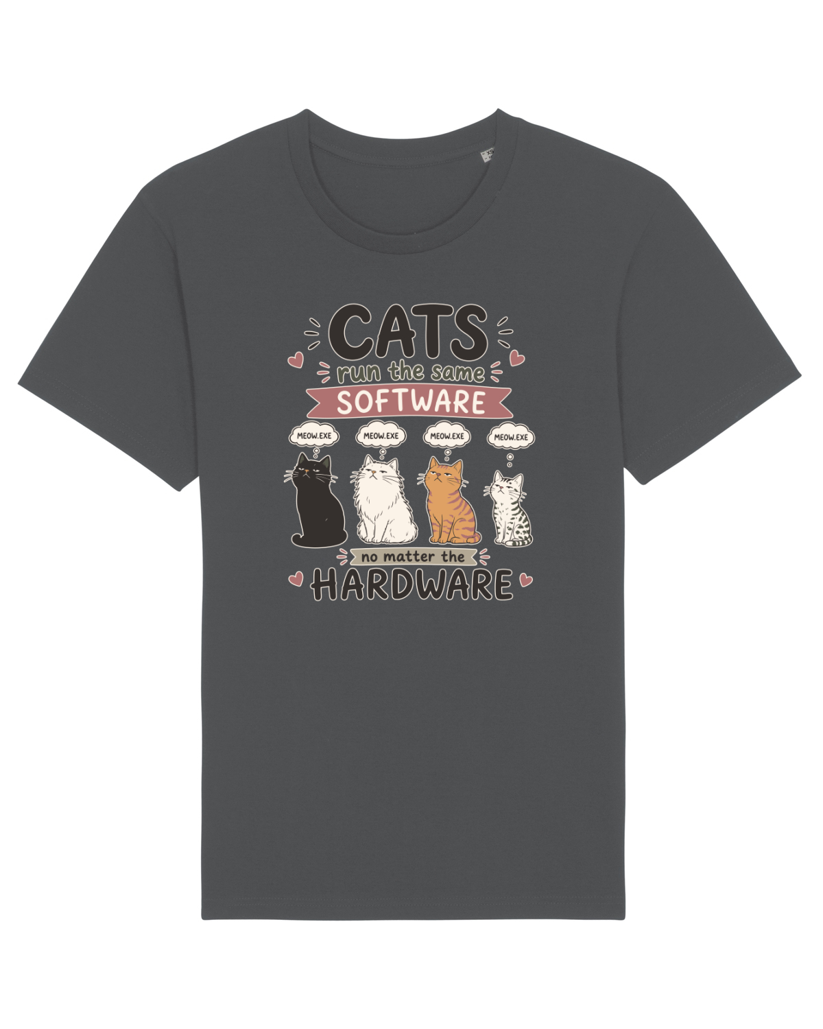 Tricou mânecă scurtă Unisex Rocker Anthracite