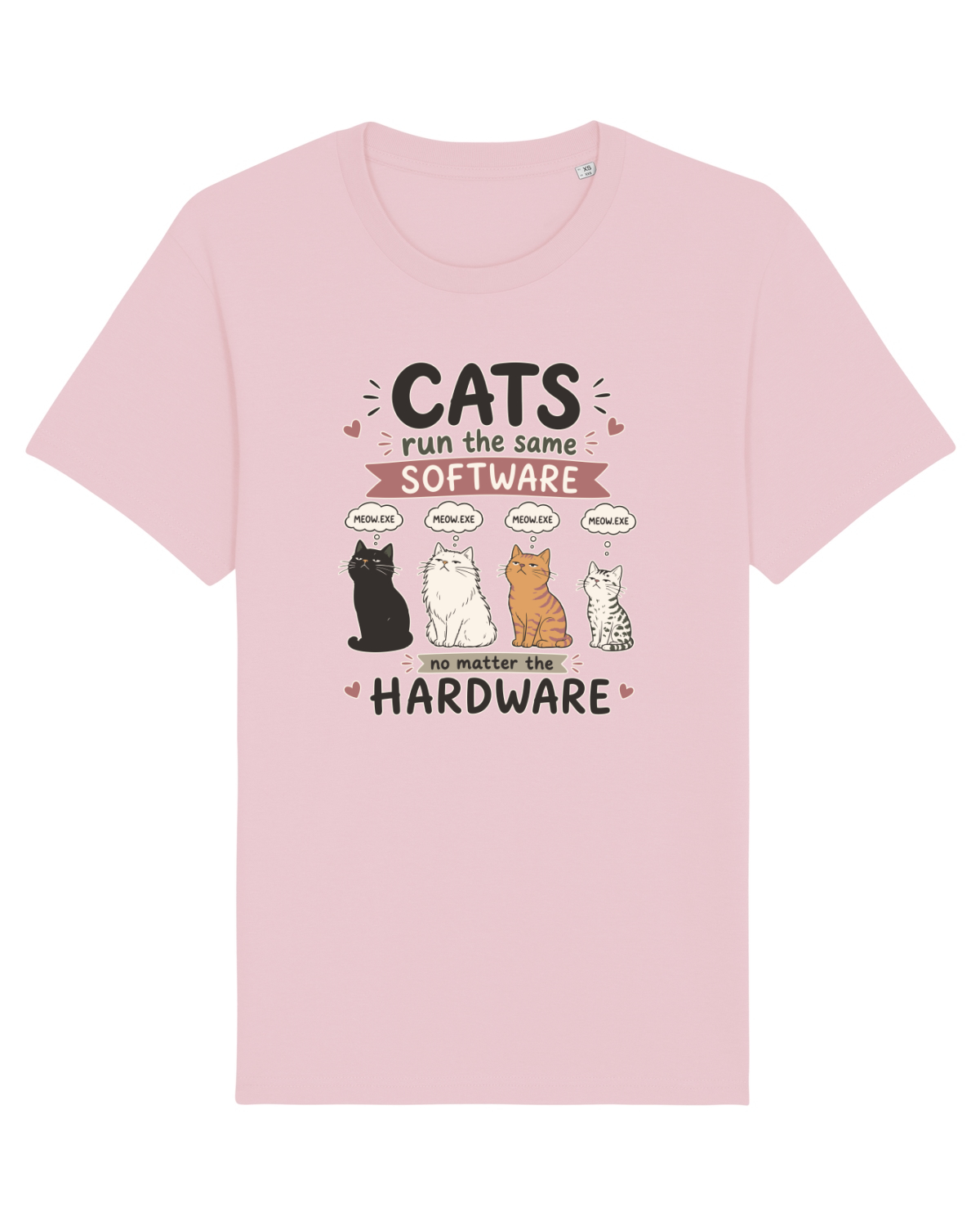 Tricou mânecă scurtă Unisex Rocker Cotton Pink