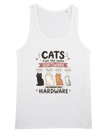 Funny Programmer Cat Lover Coding Humor Software Hardware Cat Quote White