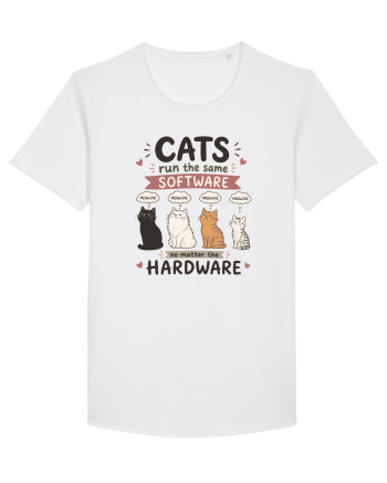 Funny Programmer Cat Lover Coding Humor Software Hardware Cat Quote White