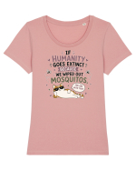 Funny Mosquito Hater Cat Lover Quote Anti Mosquito Humor Tricou mânecă scurtă guler larg fitted Damă Expresser