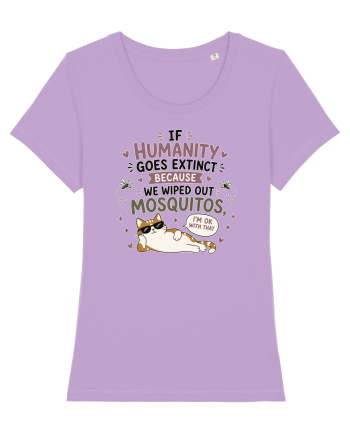 Funny Mosquito Hater Cat Lover Quote Anti Mosquito Humor Lavender Dawn