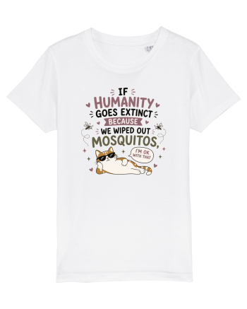 Funny Mosquito Hater Cat Lover Quote Anti Mosquito Humor White