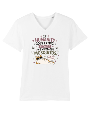Funny Mosquito Hater Cat Lover Quote Anti Mosquito Humor White