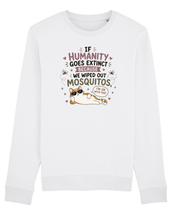Funny Mosquito Hater Cat Lover Quote Anti Mosquito Humor White