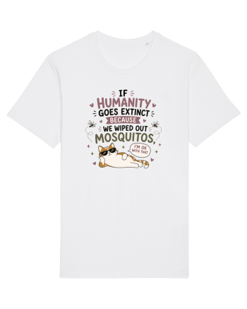 Funny Mosquito Hater Cat Lover Quote Anti Mosquito Humor White