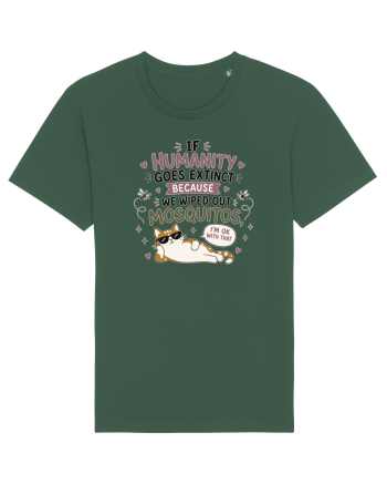 Funny Mosquito Hater Cat Lover Quote Anti Mosquito Humor Bottle Green