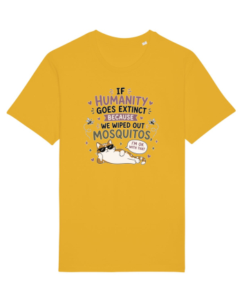 Funny Mosquito Hater Cat Lover Quote Anti Mosquito Humor Spectra Yellow