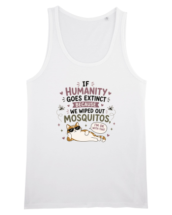 Funny Mosquito Hater Cat Lover Quote Anti Mosquito Humor White