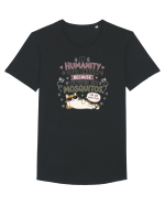 Funny Mosquito Hater Cat Lover Quote Anti Mosquito Humor Tricou mânecă scurtă guler larg Bărbat Skater