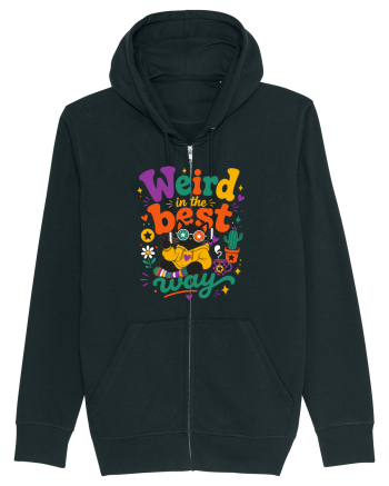 Funny Black Cat Hippie Quote Weird In The Best Way Retro Cat Humor Black