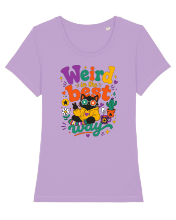 Funny Black Cat Hippie Quote Weird In The Best Way Retro Cat Humor Lavender Dawn