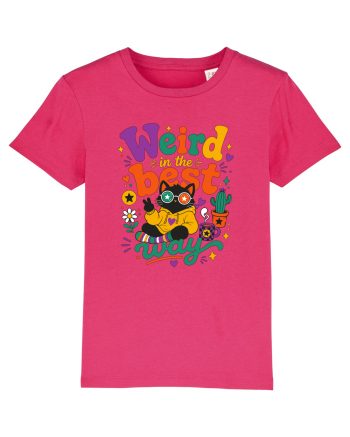 Funny Black Cat Hippie Quote Weird In The Best Way Retro Cat Humor Raspberry