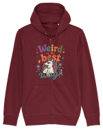 Funny Unicorn Quote Weird In The Best Way Magical Unicorn Humor Hanorac cu fermoar Unisex Connector