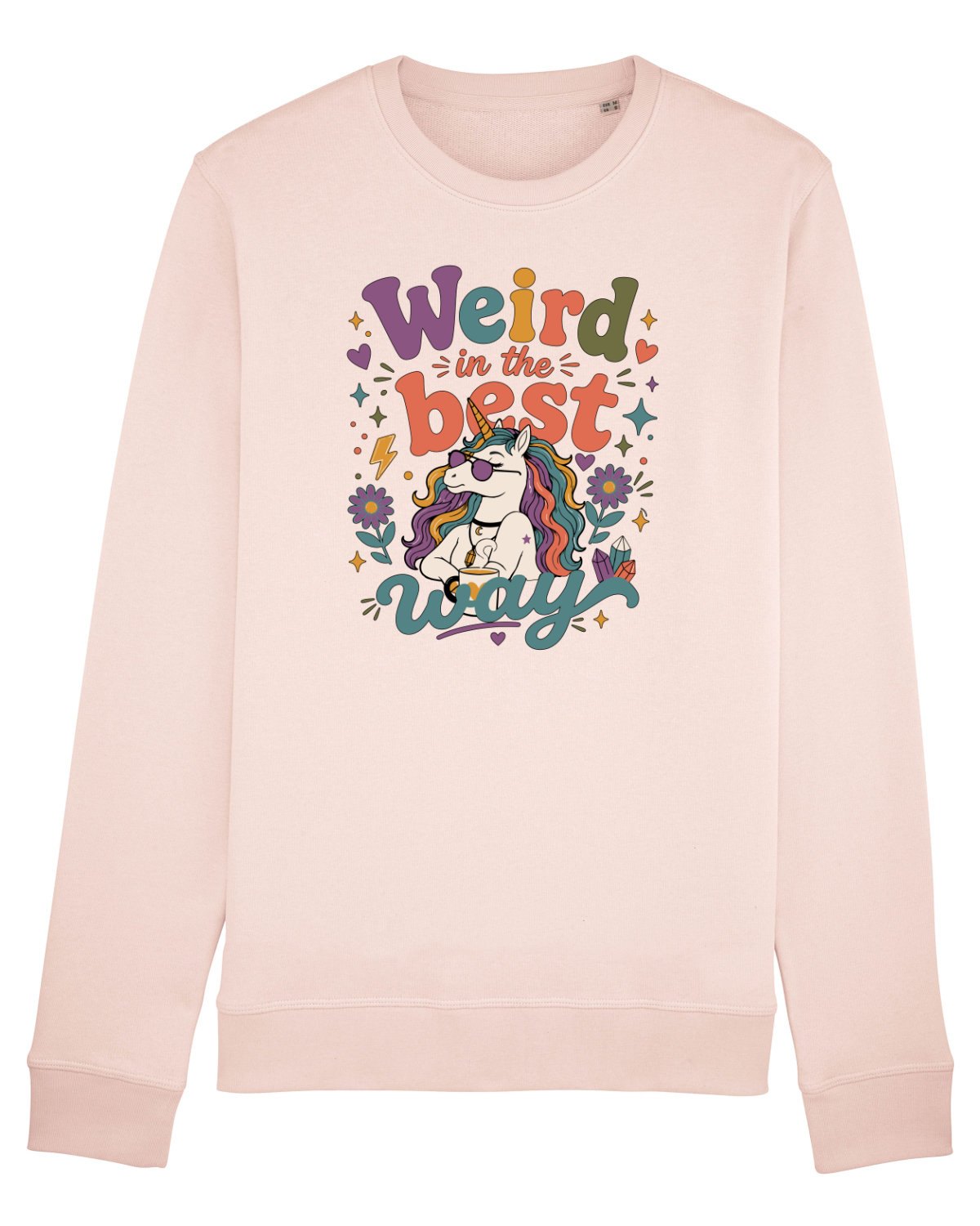 Bluză mânecă lungă Unisex Rise Candy Pink