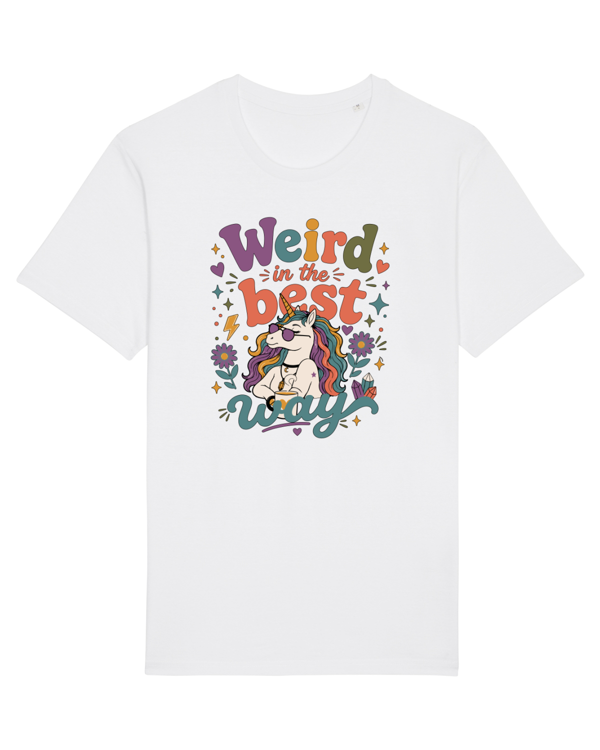 Tricou mânecă scurtă Unisex Rocker White