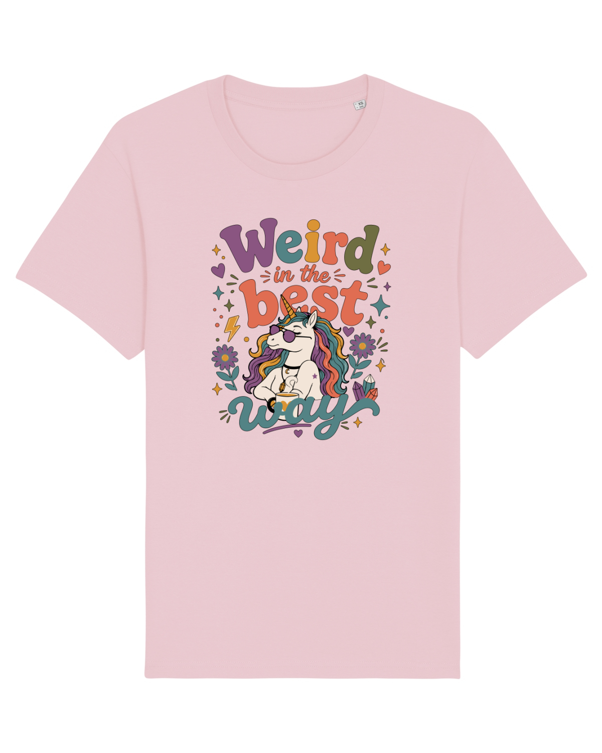 Tricou mânecă scurtă Unisex Rocker Cotton Pink