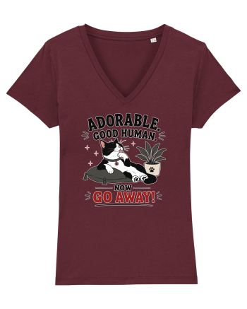 Funny Cat Attitude Design for Cat Owners and Feline Lovers Burgundy