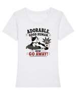Funny Cat Attitude Design for Cat Owners and Feline Lovers Tricou mânecă scurtă guler larg fitted Damă Expresser