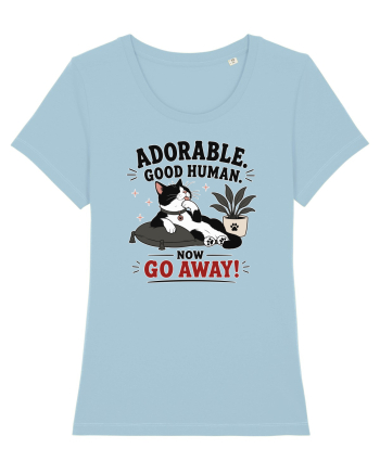 Funny Cat Attitude Design for Cat Owners and Feline Lovers Sky Blue