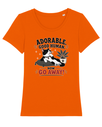 Funny Cat Attitude Design for Cat Owners and Feline Lovers Bright Orange