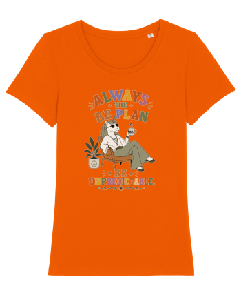 Hippie Unicorn Humor Design for Free Spirits and Boho Lifestyle Fans Bright Orange