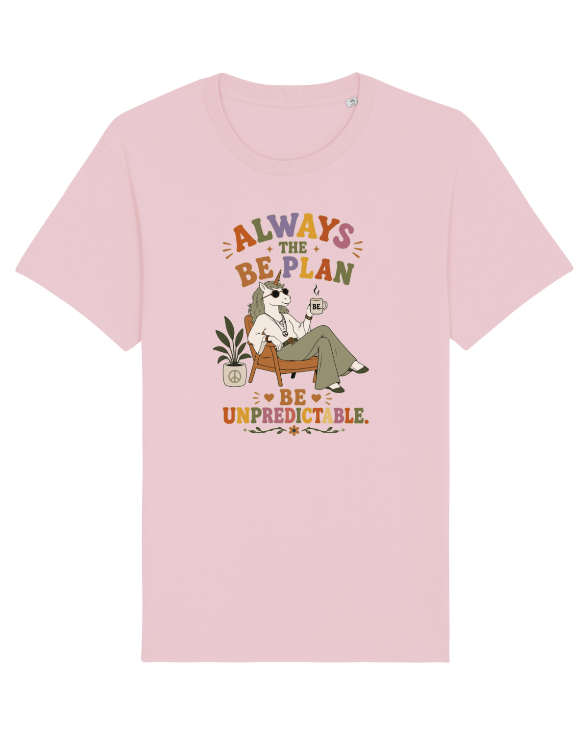 Tricou mânecă scurtă Unisex Rocker Cotton Pink