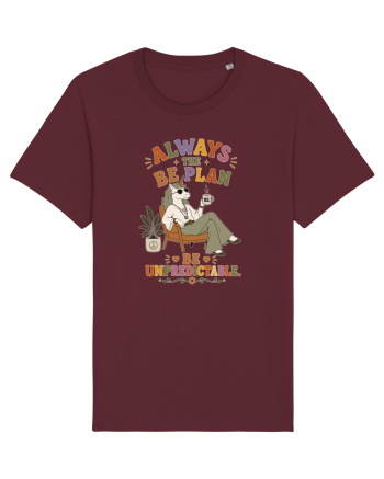 Hippie Unicorn Humor Design for Free Spirits and Boho Lifestyle Fans Burgundy