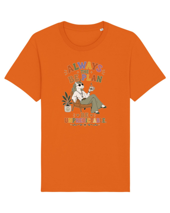 Hippie Unicorn Humor Design for Free Spirits and Boho Lifestyle Fans Bright Orange