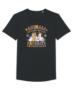 Funny Animal Lover Design for Pet Lovers and Introverts Tricou mânecă scurtă guler larg Bărbat Skater