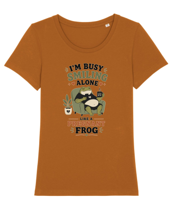 Funny Introvert Frog Design for Solitude Lovers and Quiet Personalities Roasted Orange