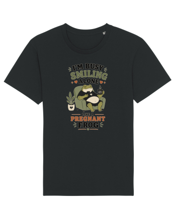 Funny Introvert Frog Design for Solitude Lovers and Quiet Personalities Black