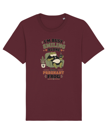 Funny Introvert Frog Design for Solitude Lovers and Quiet Personalities Burgundy