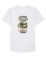 Funny Introvert Frog Design for Solitude Lovers and Quiet Personalities Tricou mânecă scurtă guler larg Bărbat Skater