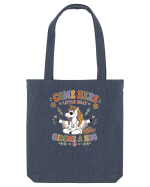 Funny Hippie Unicorn Design for Kindness and Positive Vibes Sacoșă textilă