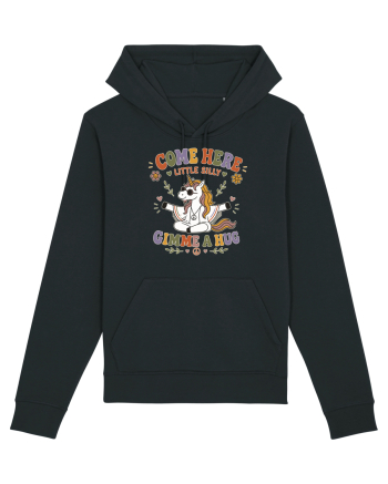 Funny Hippie Unicorn Design for Kindness and Positive Vibes Black