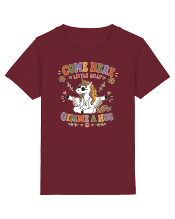 Funny Hippie Unicorn Design for Kindness and Positive Vibes Burgundy