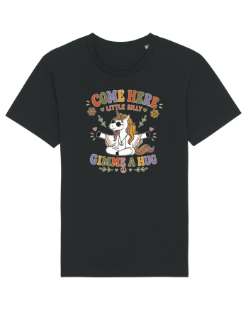 Funny Hippie Unicorn Design for Kindness and Positive Vibes Black
