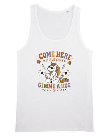 Funny Hippie Unicorn Design for Kindness and Positive Vibes White